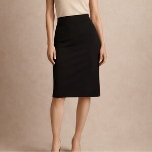 Marcella Black Pencil Skirt Size M | Classic Stretch Work Skirt